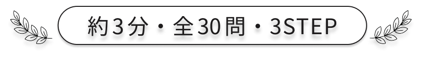約3分・全30問・3STEP